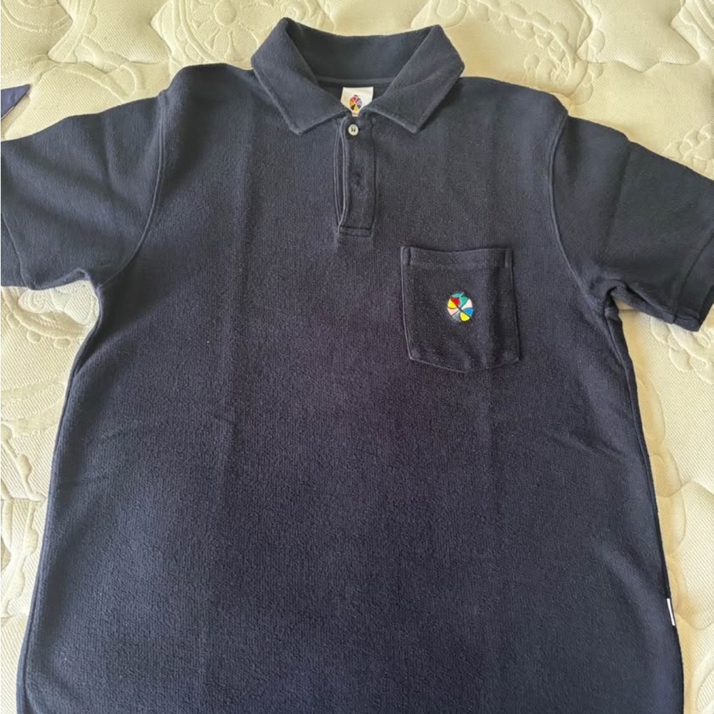 Aime Leon Dore Navy French Terry Polo Shirt